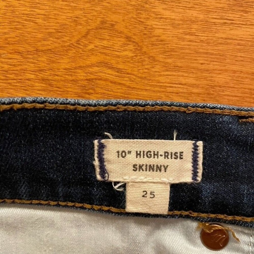 Madewell 10 Inch High Rise Skinny Jeans Danny Dark Wash - Picture 5 of 7